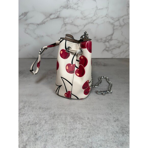 Coach CZ030 Drawstring Wristlet With Cherry Print - Picture 6 of 6
